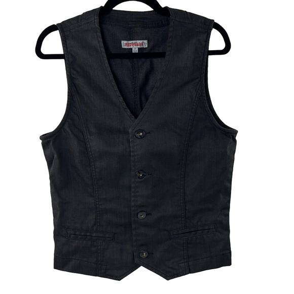 Redsquad Black Button-Up Vest size small - Picture 1 of 10